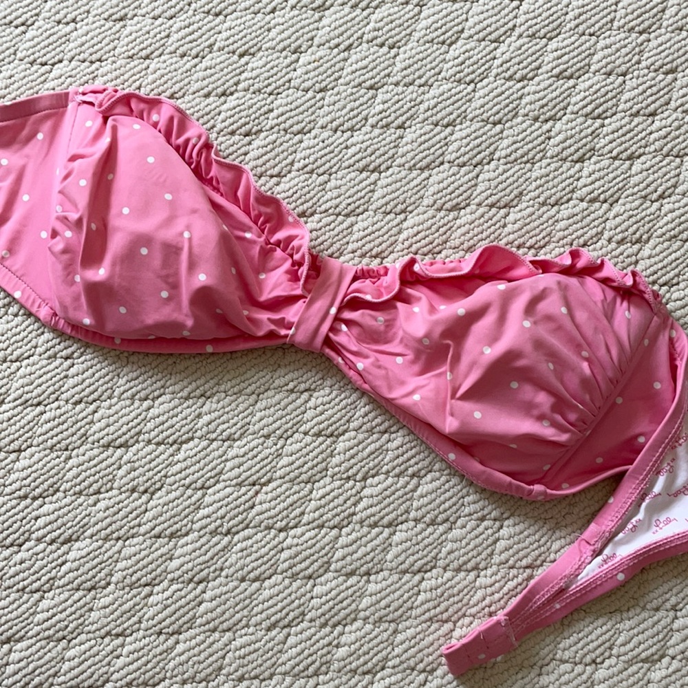Lilly Pulitzer Polka Dot Bandeau Bikini Top